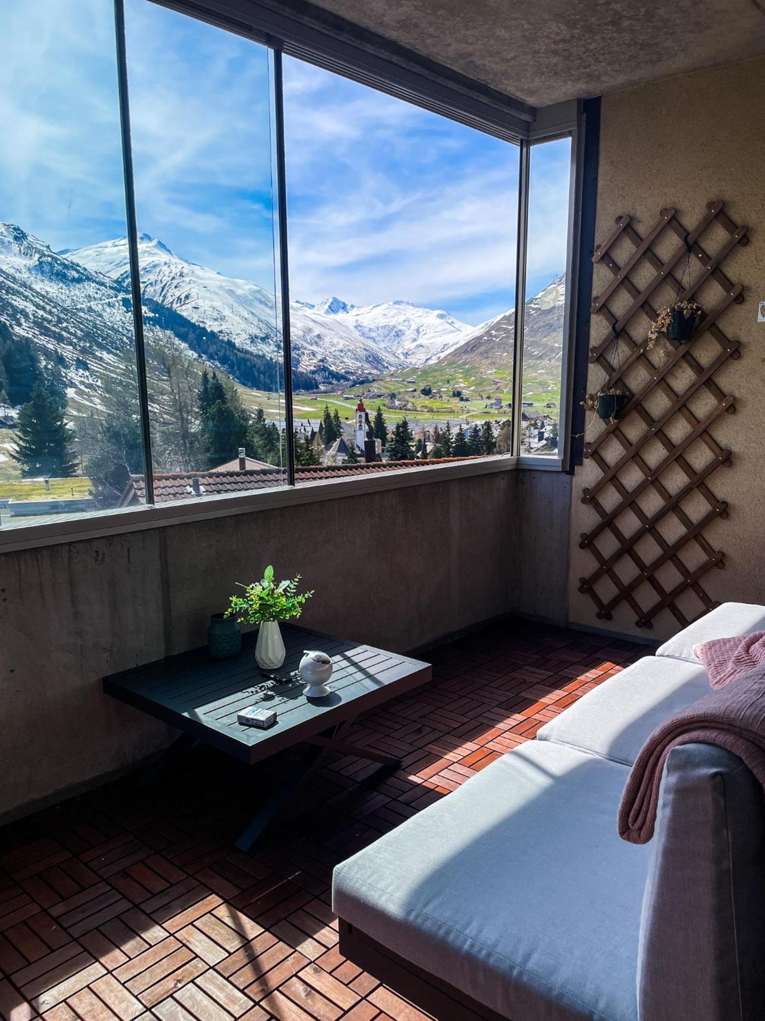 Modernes Im Herzen Von Balkon & Bergblick Appartement Andermatt